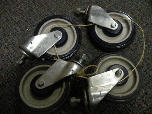 CASTERS- SET. 5.0&#034; X  1.0. ALL ROTATING   .