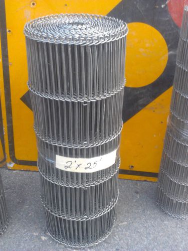 New Roll 25 foot x 24&#034; Stainless Steel Mesh Conveyor Belting Flat-Flex Wire Belt