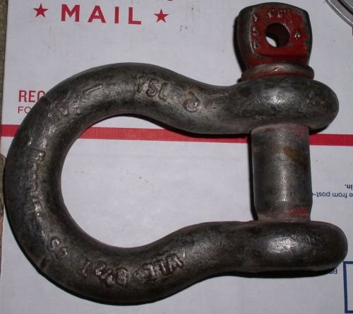CROSBY 8.5 / 8 1/2 TON TN SHACKLE / CLEVIS 1&#034; PIN, 1 3/4&#034; OPENING.