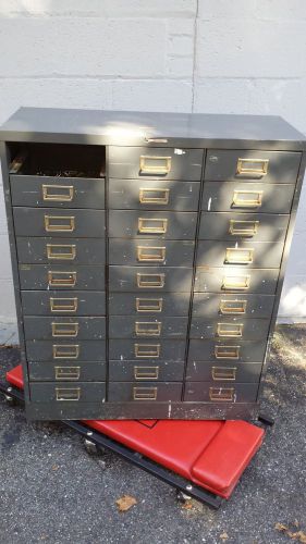 Vintage Steelmaster Industrial Metal 30 Drawers Cabinet