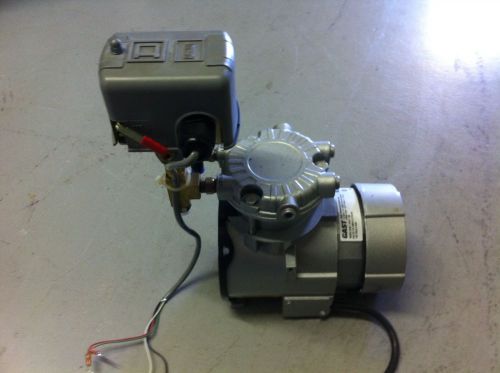 Gast roa-p201-aa piston air compressors and vacuum pumps 1/8hp &amp; pressure switch for sale
