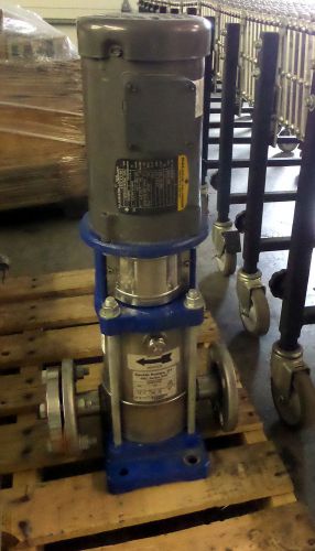Goulds pump,itt 2svb1f5d0 g&amp;l series ssv vertical centrifugal pump w/ r.e. motor for sale