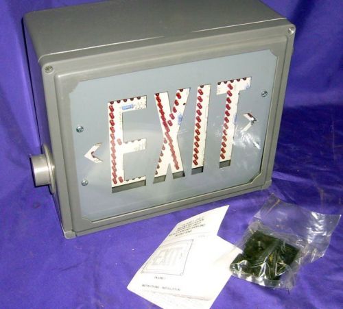 Chloride systems led exit sign hazardous location, explosion proof new in box! for sale