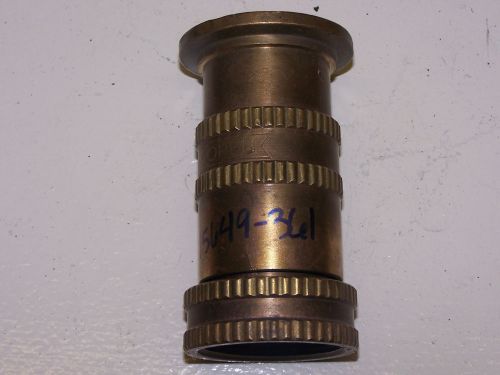 Vintage brass fire hose nozzle 1 1/2&#034; made in canada pme# 15649-361 for sale