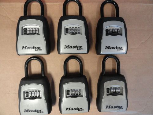 (6) master lock realtors combination security combo key lockboxes, real estate for sale