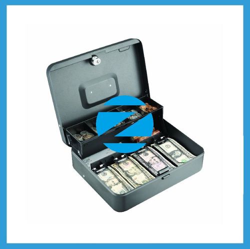 Cash boxes box steel safe drawer locking tray money security portable till case for sale