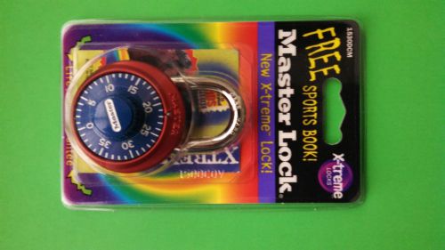 Master combo locks in cool colors ! a set of four locks for sale