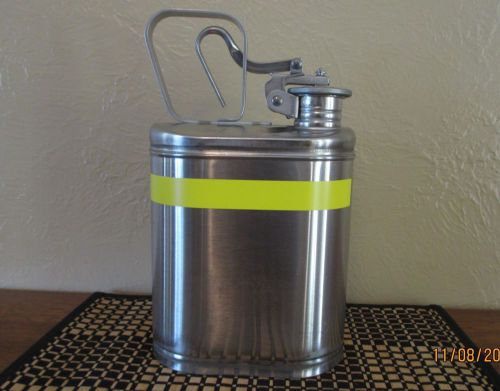 NEW UNUSED OLD STOCK  - STAINLESS STEEL SAFETY CAN - 1 GALLON - EAGLE #1301