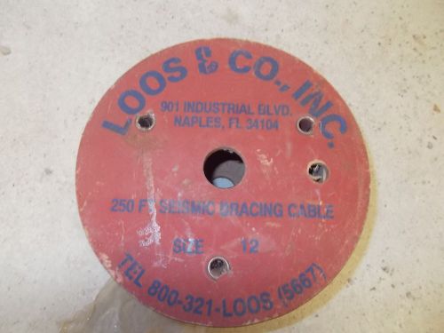 Loos&amp;Co Seismic Bracing Cable #12 250ft roll   (Tension Cord)
