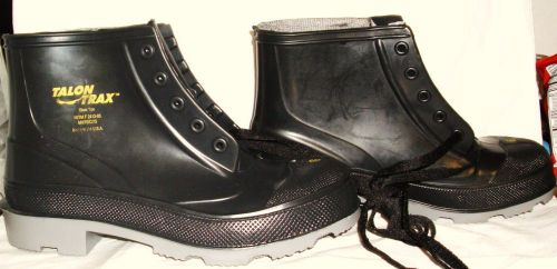 Talon Trax Steel Toe Ankle Boots size 12 Black/Gray Rubber
