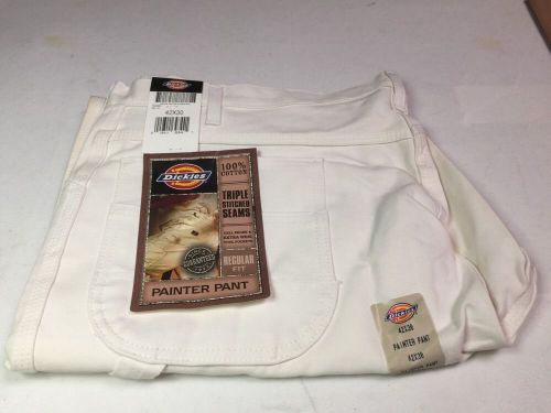 DICKIES 1953WH-42x30 Painters Pants,Cotton 42x30 Sherwin Williams