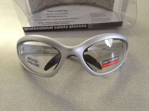 2 Pair BLACK RHINO PROFESSIONAL SAFETY GLASSES #10009 CLEAR