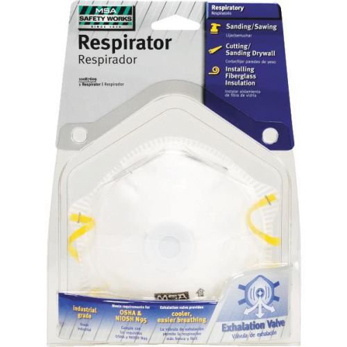 SAFETY WORKS INCOM 10103821 N95 Respirator with Valve-N95 RESPIRATOR W/VALVE