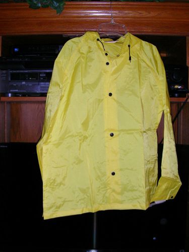 New condor unisex  5t917a rain jacket nylon/poly yellow medium for sale