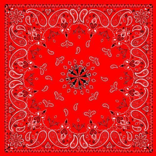 Zanheadgear paisley 100 percentage cotton premium bandanna (red  22&#034; x 22&#034;) for sale