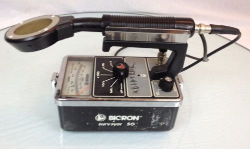 Bicron surveyor 50 geiger counter with pancake probe radiation detector for sale