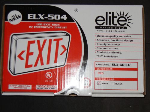 Elite lighting led exit sign  elx-504r for sale