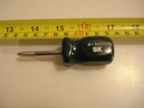 (3269.) phillips #1 screw driver. short (stubby) length sk made in usa for sale
