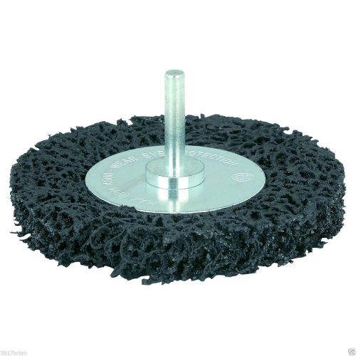 4&#034; shaft mounted polycarbide abrasive wheel remove rust paint flaking material! for sale