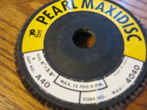 Pearl Maxidisc emerey wheel sander, grinder. NEW 4&#034; x 5/8&#034; A40 grit