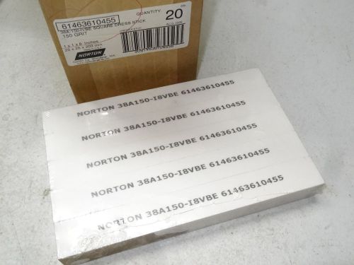 6 new norton 1&#034; x 1&#034; x 8&#034; square dressing sticks 38a-150-ivbe 150-grit 10455 for sale