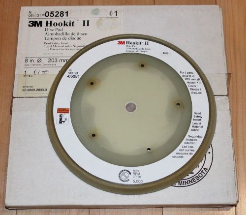 NEW ~ 3M Hookit II DISC PAD ~ P/N 05281 8 inch ~ NOS with Box