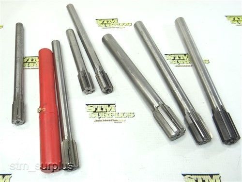 NICE LOT 6 HSS CARBIDE &amp; REG. STRAIGHT SHANK EXPANSION REAMERS 3/4&#034; TO 1-1/16&#034;