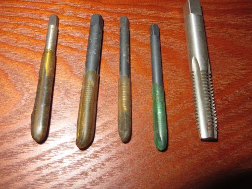 Tool and Die Taps- New - Set of 5 - Various Sizes