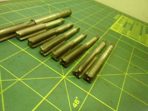 7/16-20 NF TAPS HAND GUN AND PULLEY PLUGS AND BOTTOMS (LOT OF 8 TAPS) #52590