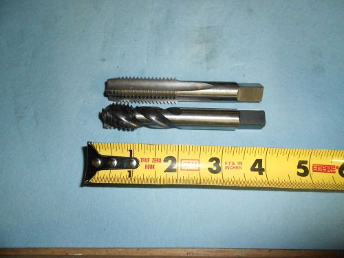 2pc m18 x 2.5 spiral 3 &amp; 4 flute tap hss d7 machine shop tooling machinist tools for sale