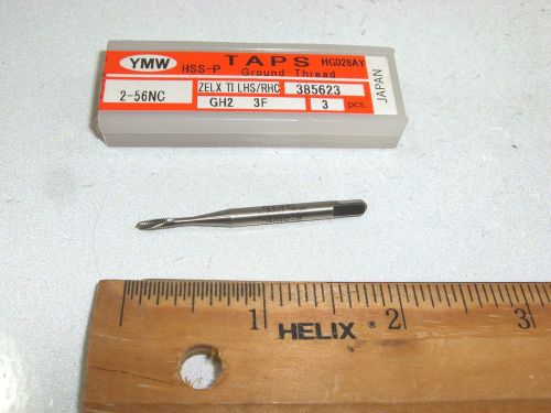 Ymw 2-56 gh2 3-flute zelx ti lhs/rhc plug tap  (3 pc) for sale