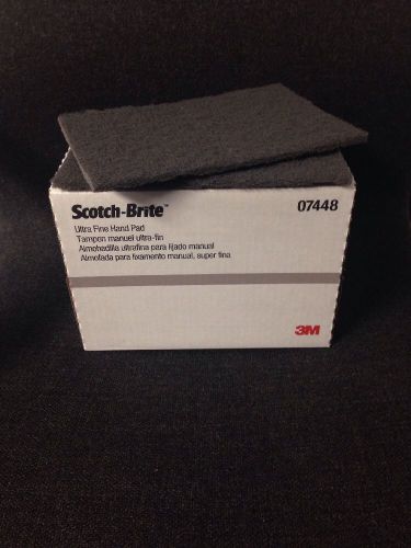 3M 7448/07448 Scotch Brite Ultra Fine Hand Sand Scuffing Grey (5 pads)