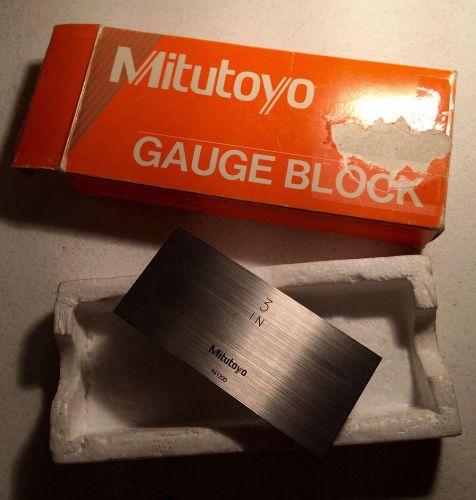 Mitutoyo 3&#034; Gauge Block -- Grade 2