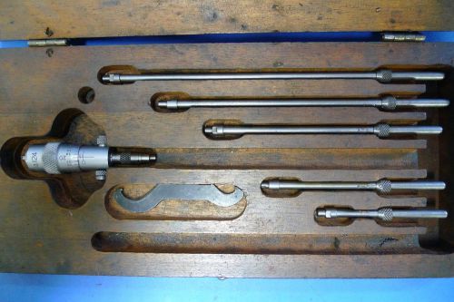 STARRETT No. 124 INSIDE MICROMETER BORE GAGE 2-8 inches machinist tools *F