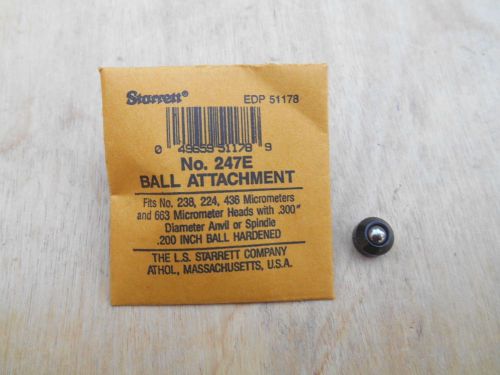 STARRETT  NO. 247E BALL ATTACHMENT , .200&#034; BALL