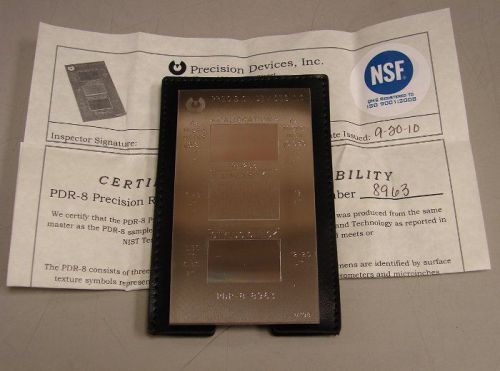 Precision Devices 8963 Reference Std. Cal C1, Linearity D, Stylus B2 W/ Certs