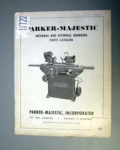 Parker-Majestic Parts Catalog Internal &amp; External Grinder (Inv.16225)