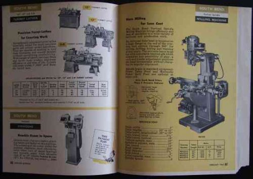 1960 South Bend Machine Tool Catalog magazine pullout