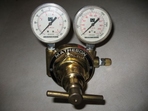 Matheson 19-580 cga regulator 3000 psi w/ valve for sale