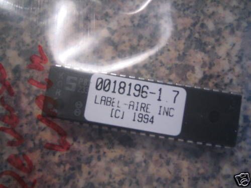 LABEL AIRE 2114-ST CPU EPROM 0018196-1.7 Applicator