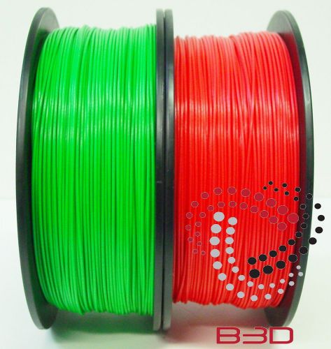 1.75 mm Filament 4 3D Printer. PLA GREEN &amp; RED 4 Repraper, Reprap, MakerBot