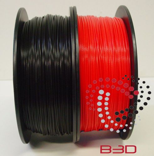 1.75 mm Filament 4 3D Printer. PLA BLACK &amp; RED 4 Repraper, Reprap, MakerBot