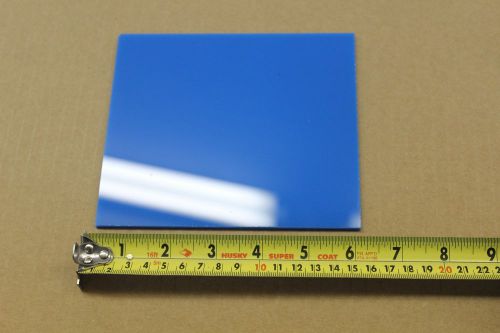 Blue acrylic plexiglass light diffusing plastic sheet .100&#034;  x 6&#034; x 6&#034; for sale