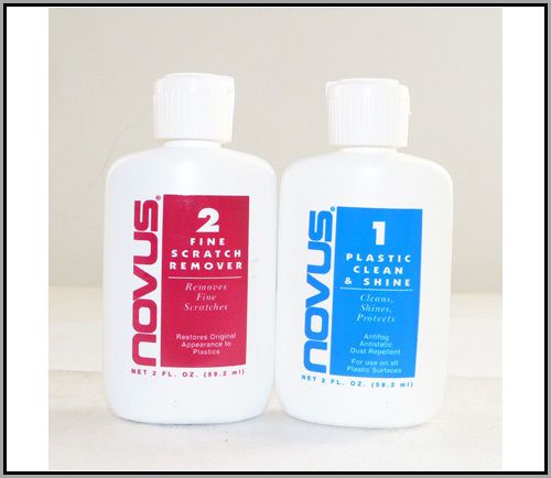Novus Plastic Scratch Clean and Remover #1 &amp; #2 2oz Kit