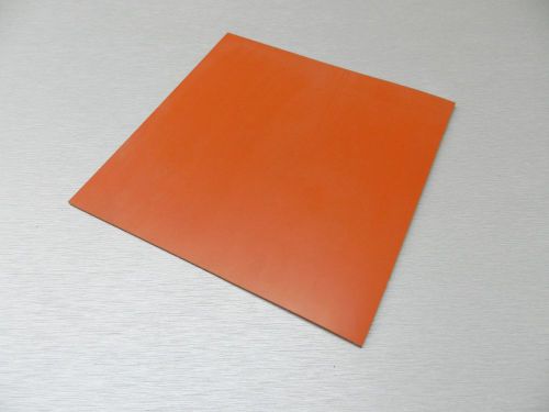 SILICON RUBBER SHEET HIGH TEMP SOLID RED/ORANGE COMMERCIAL GRADE 12&#034; x 12&#034; x1/8&#034;