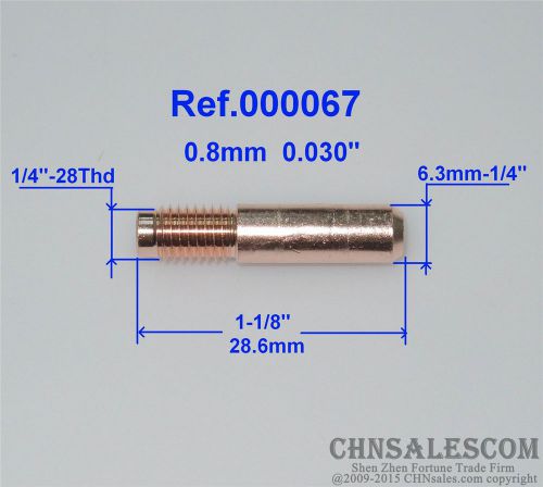 10 pcs miller m-15/25/40 hobart mig welding gun contact tips 000067 0.030&#034; 0.8mm for sale