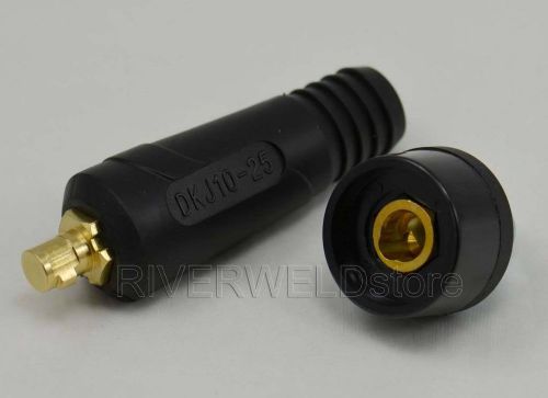 Quick fitting cable connector-plug + socket dkj10-25 and dkz10-25 welder 2pk for sale