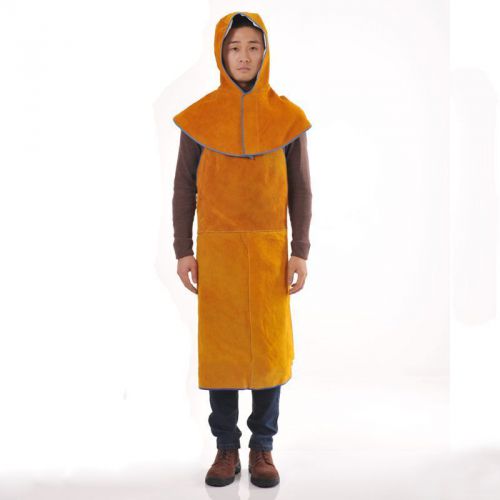 1pc New 24&#034; W x 36&#034; L Leather Bib Welding Apron and 1pc hat free shipping