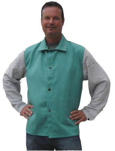 Tillman 9630 30&#034; 9 oz. Green FR Cotton/Side Split Leather Jacket, 2X-Large
