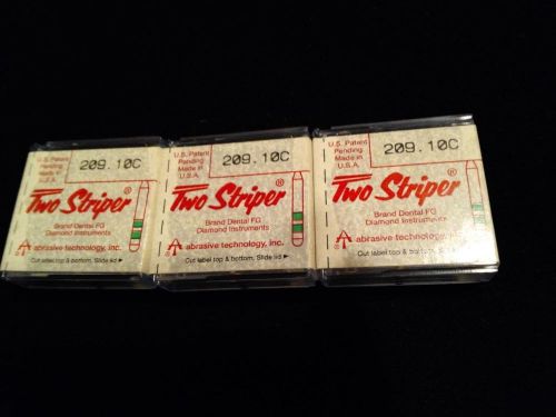 3 Packs Two Striper Diamond Burs Dental Lab Supply Dremel Tool Cone 209.10C